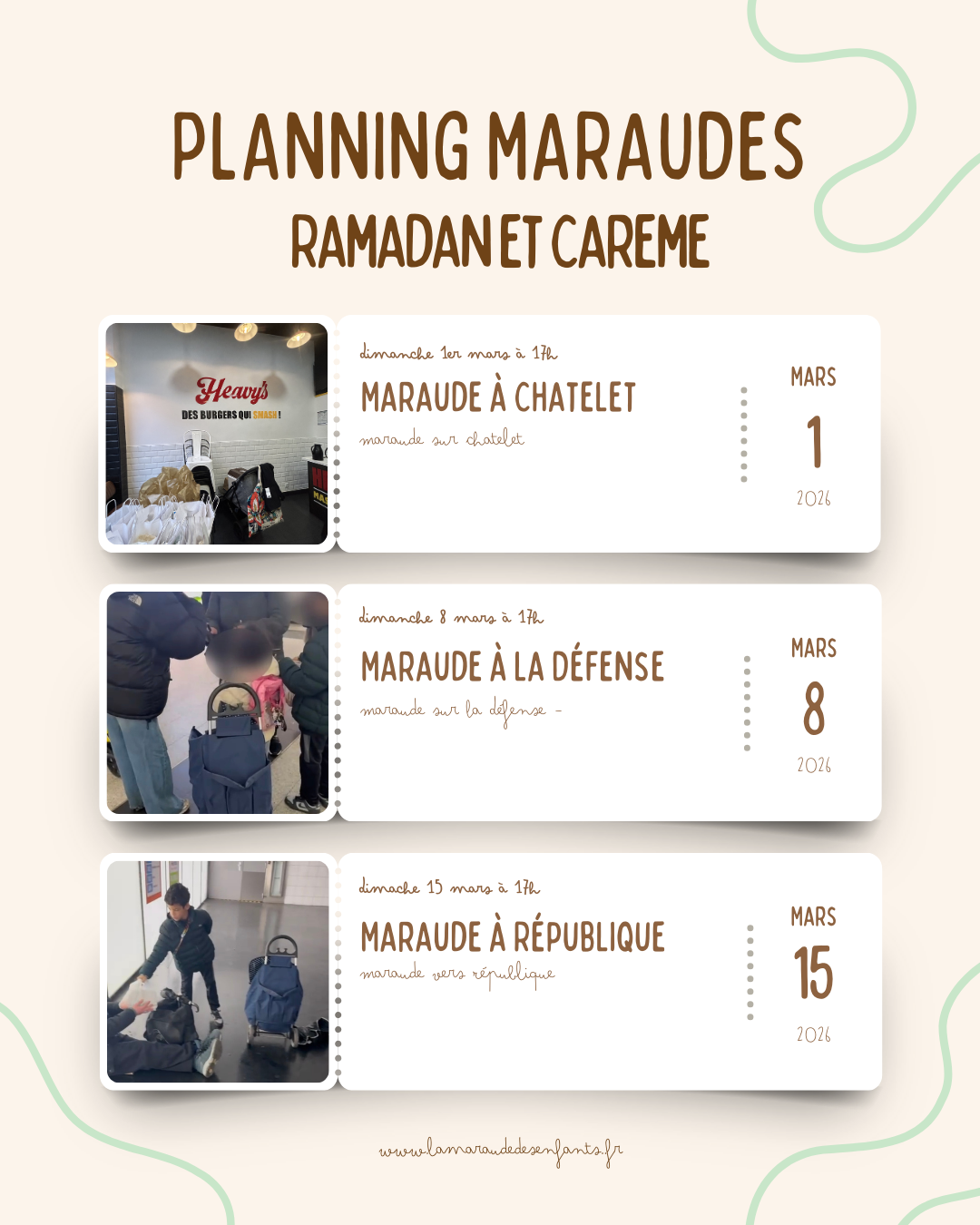 Planning des Maraudes Ramadan & Carême 2026 à Paris